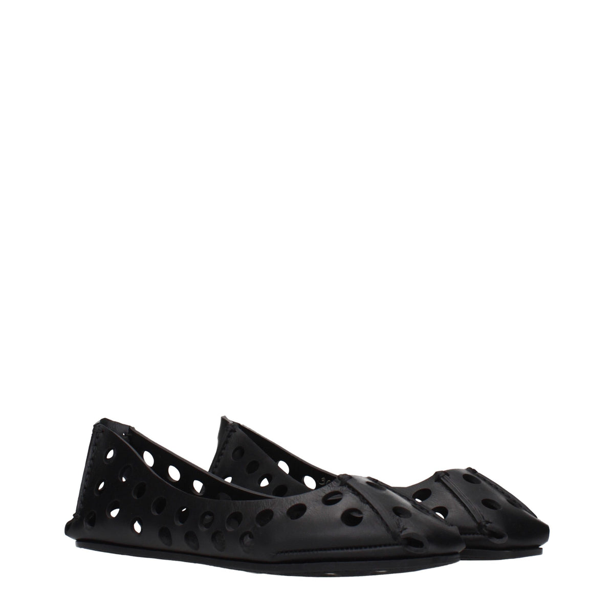 Alaïa Black Leather Ballet Flats for Women