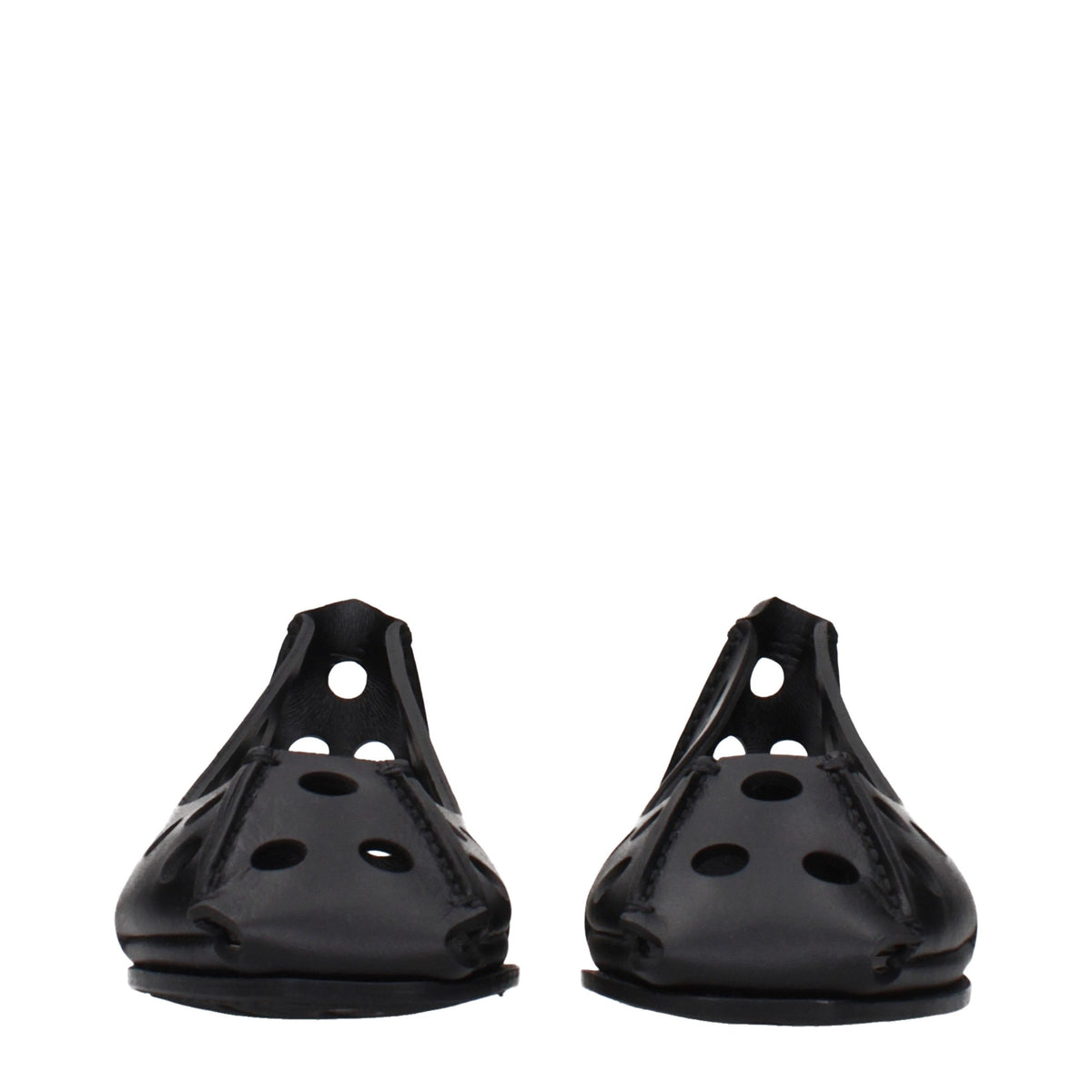 Alaïa Black Leather Ballet Flats for Women
