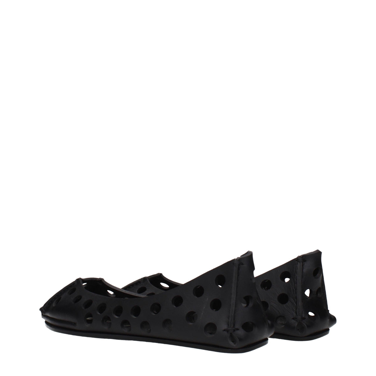 Alaïa Black Leather Ballet Flats for Women