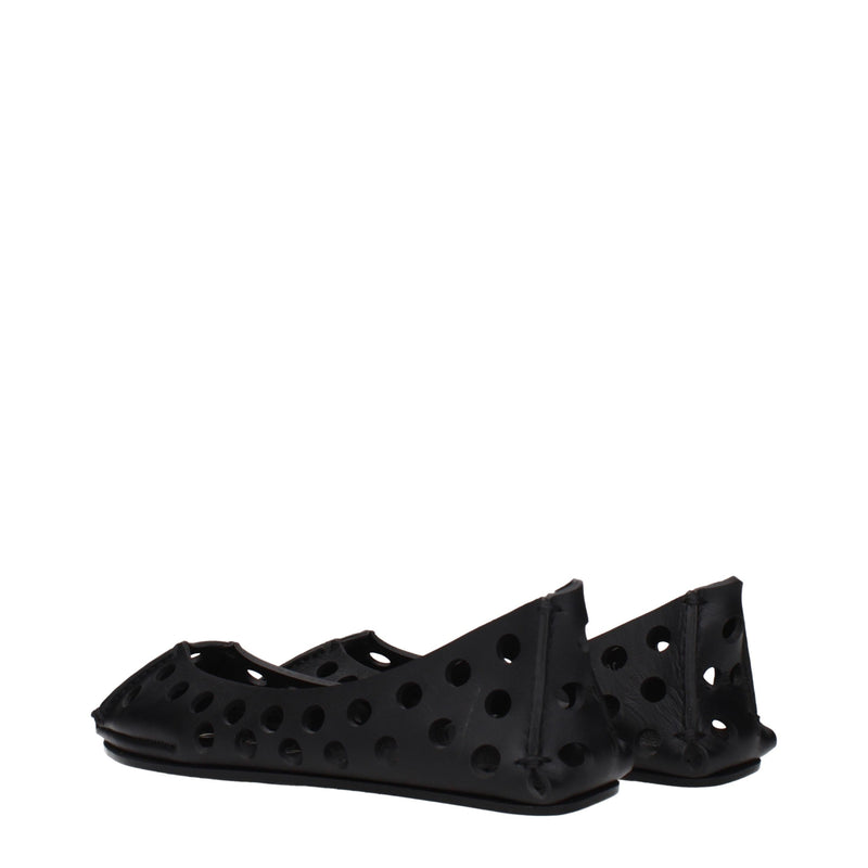 Alaïa Black Leather Ballet Flats for Women