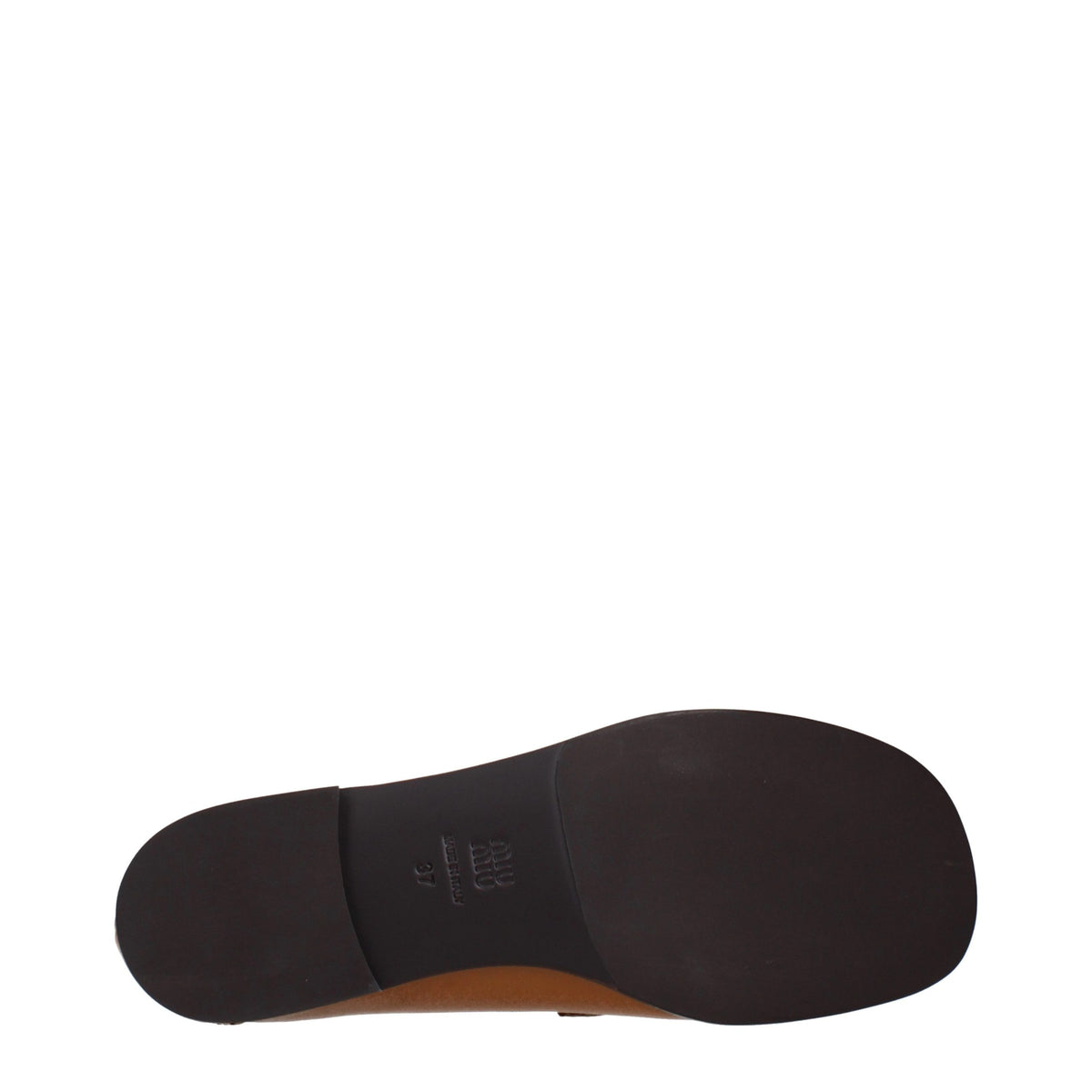 Miu Miu Brown Leather Slip-On Loafers for Women