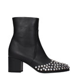 Alaïa Black Leather Ankle Boots for Women