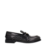 Miu Miu Black Leather Slip-On Loafers for Women