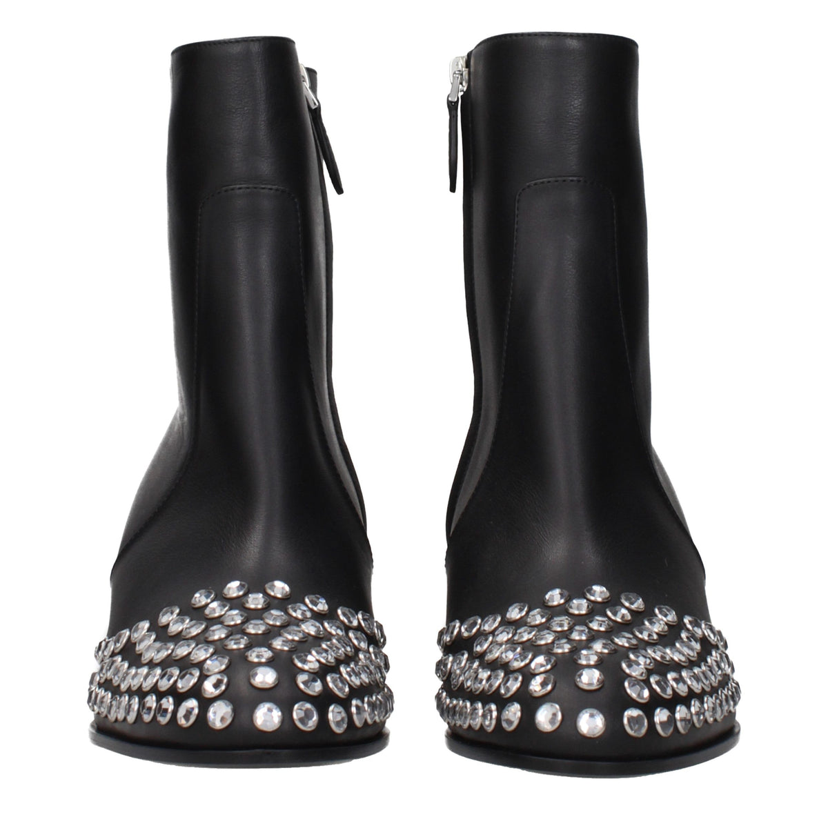 Alaïa Black Leather Ankle Boots for Women