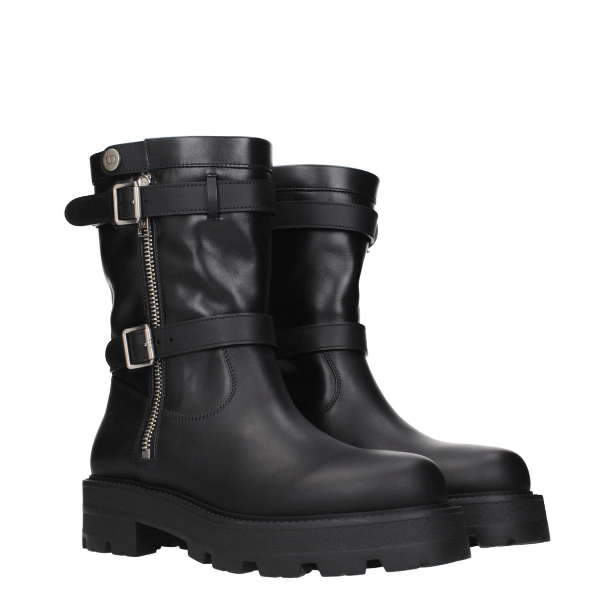 Christian Dior Black Leather Ankle Boots