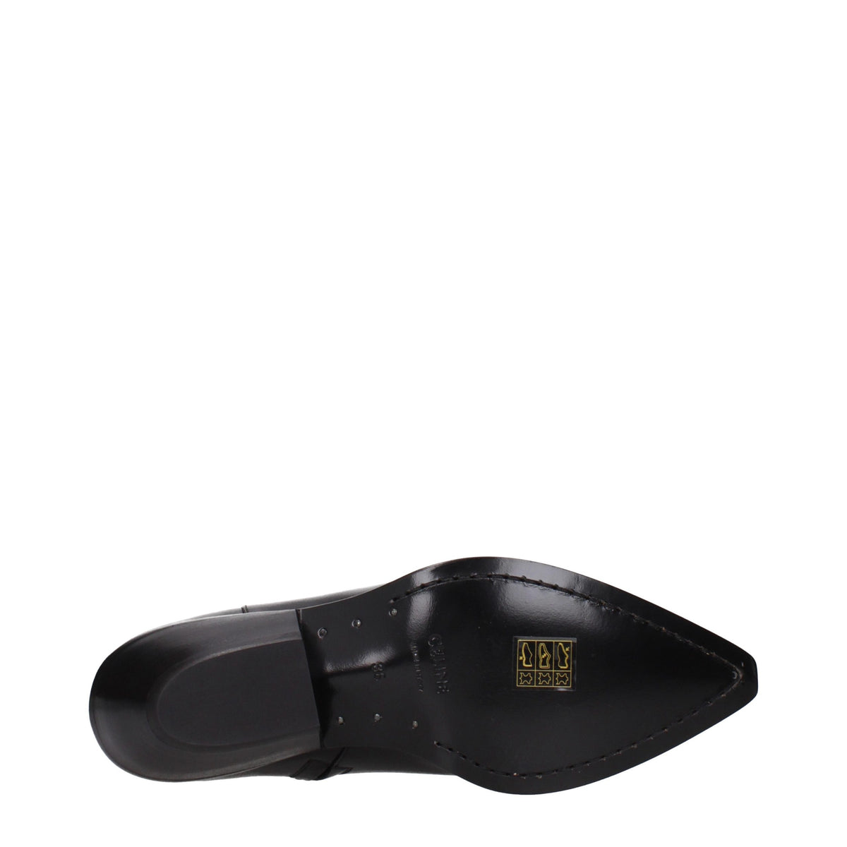 Celine Black Leather Ankle Boots for Women