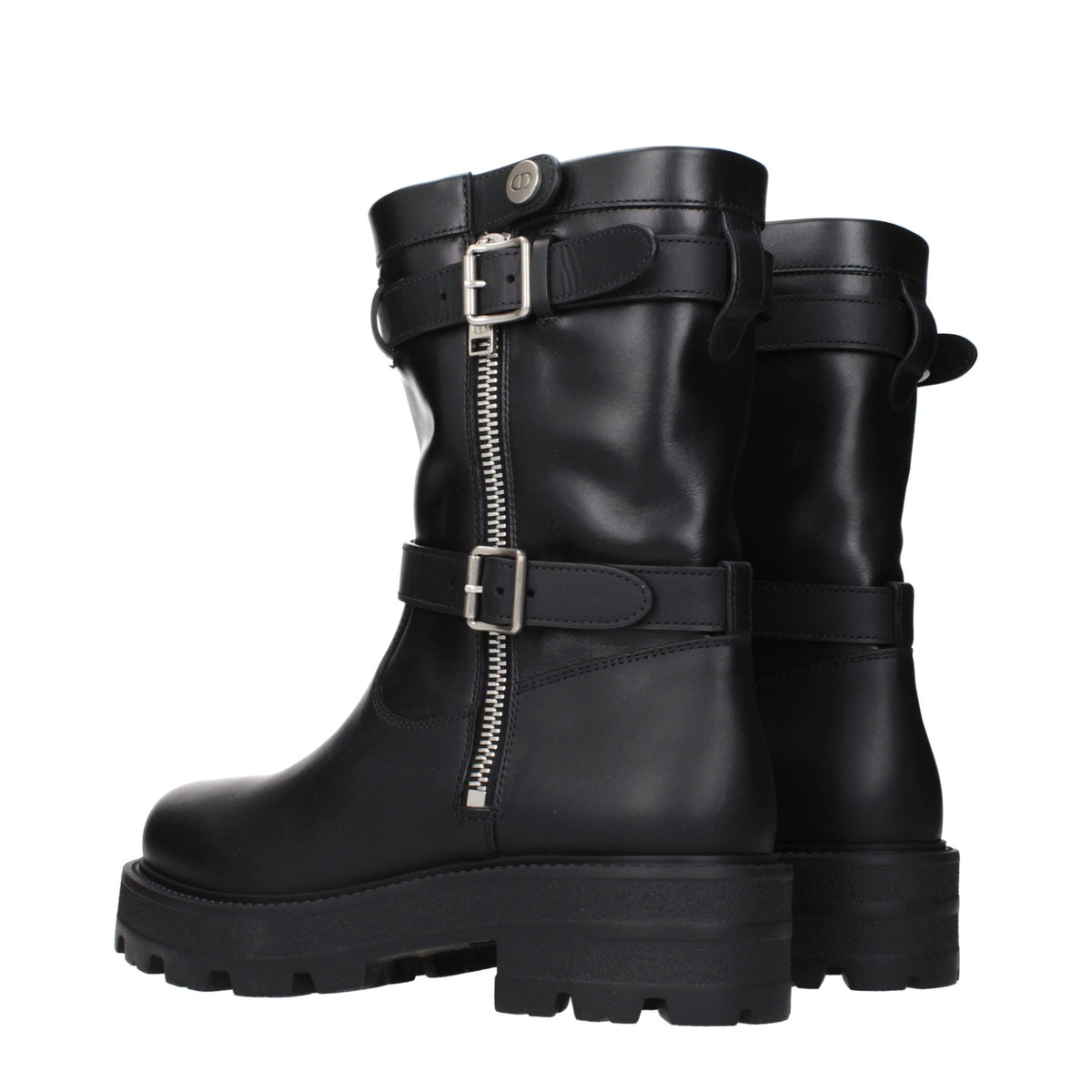 Christian Dior Black Leather Ankle Boots