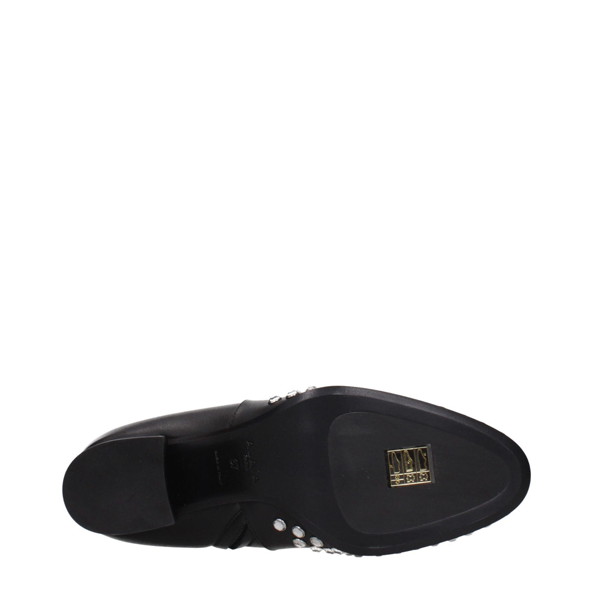 Alaïa Black Leather Ankle Boots for Women