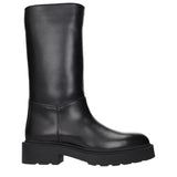 The Row Black Leather Boots - Stylish and Distressed Design