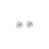 Self-Portrait Silver Brass Earrings - Elegant Knot Design