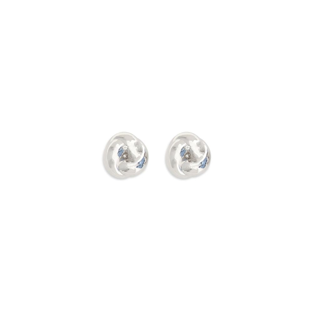 Self-Portrait Silver Brass Earrings - Elegant Knot Design
