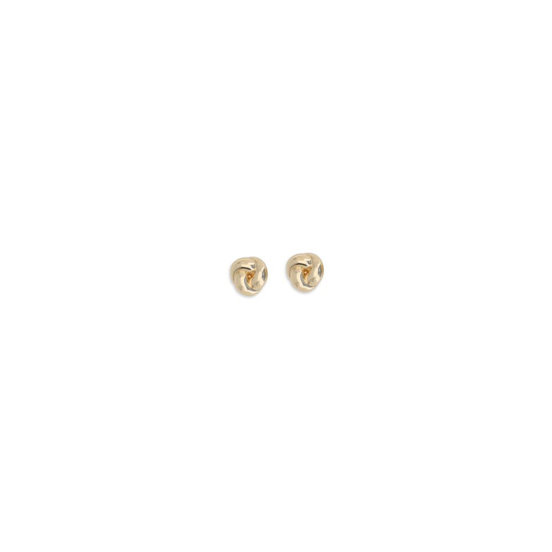 Self-Portrait Gold Brass Earrings - Elegant Drop Knot Design