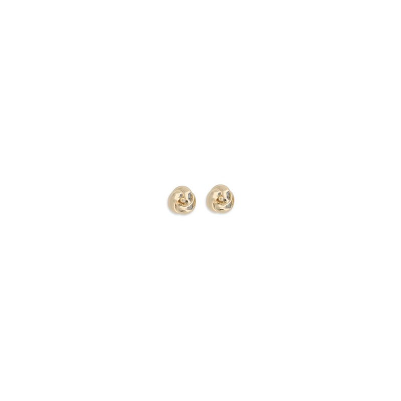 Self-Portrait Gold Brass Earrings - Elegant Drop Knot Design