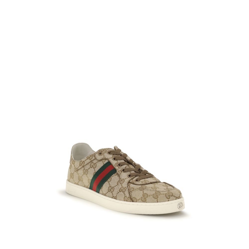 Gucci Beige Fabric Athletic Sneakers for Men