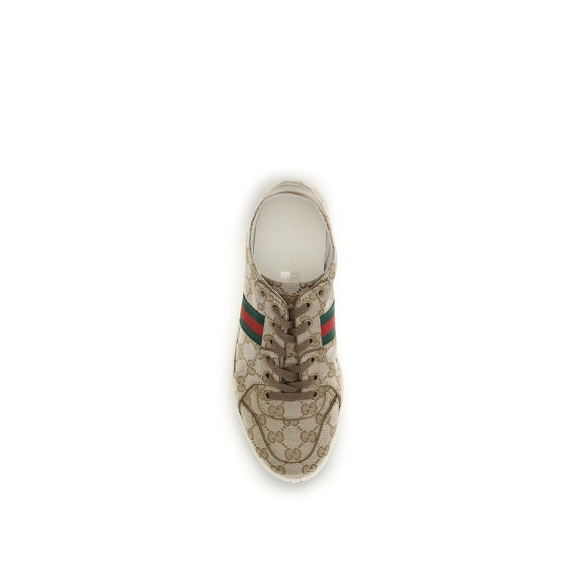 Gucci Beige Fabric Athletic Sneakers for Men