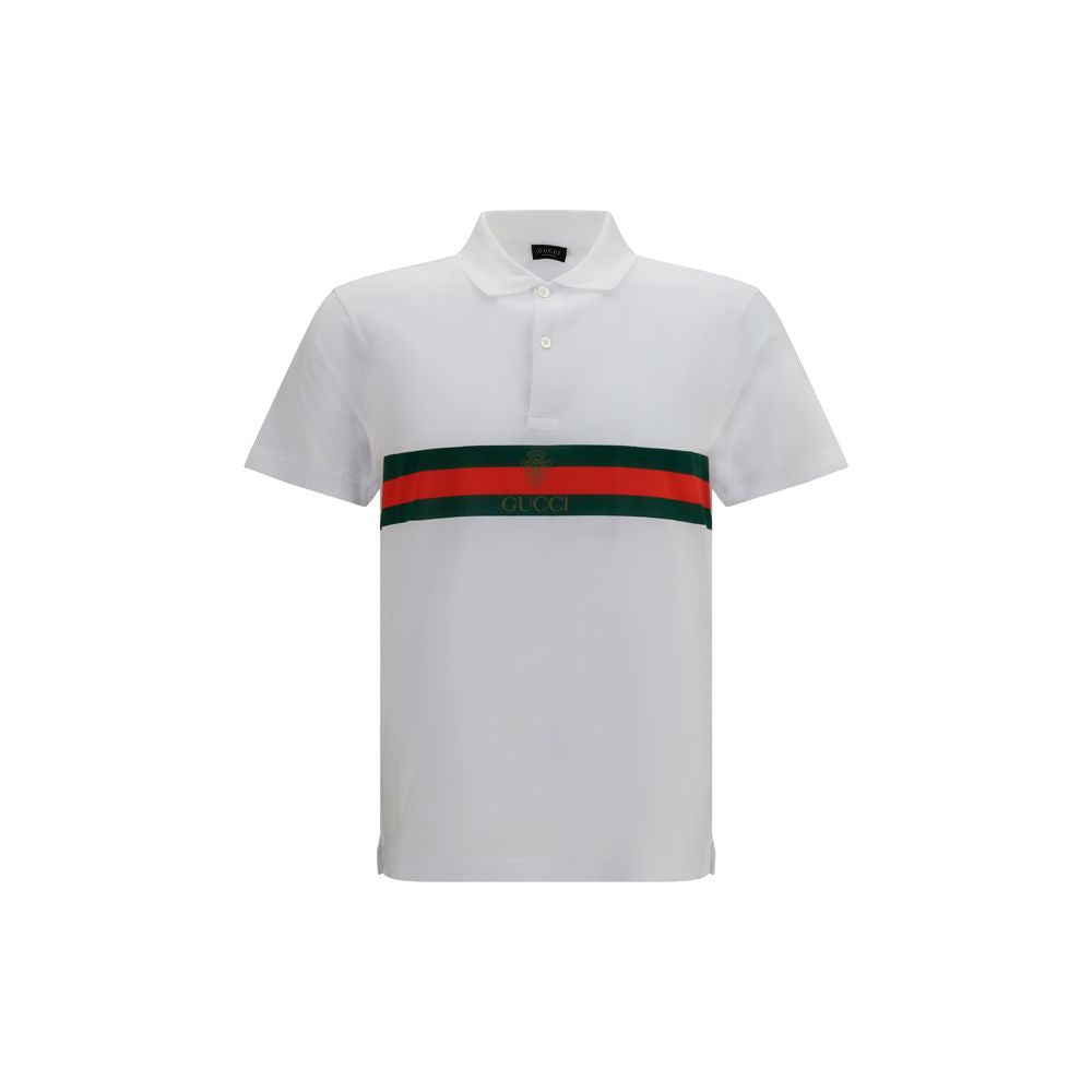 Gucci White Cotton Polo Shirt - Iconic Style and Comfort