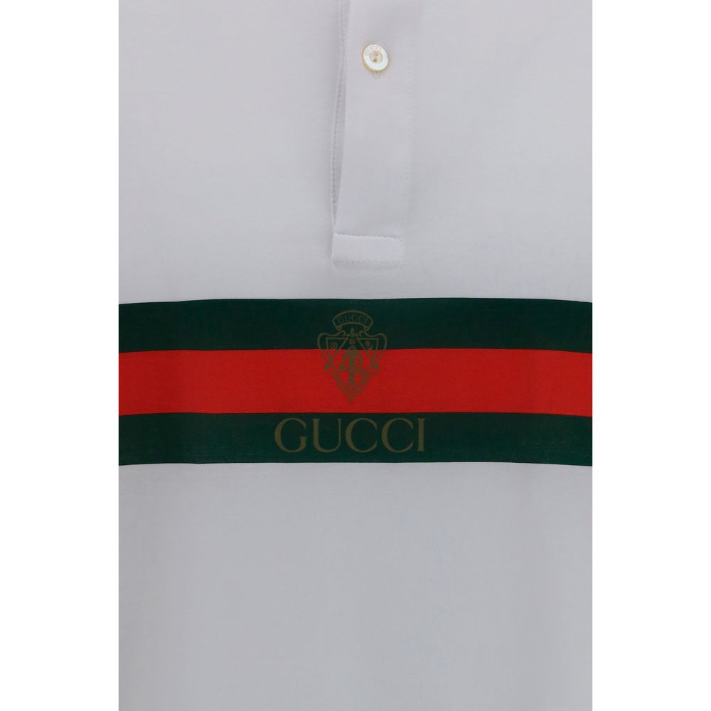 Gucci White Cotton Polo Shirt - Iconic Style and Comfort