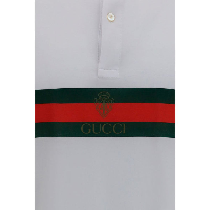 Gucci White Cotton Polo Shirt - Iconic Style and Comfort