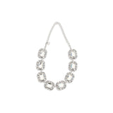 Self-Portrait Silver Brass Necklace - Elegant Crystal Design
