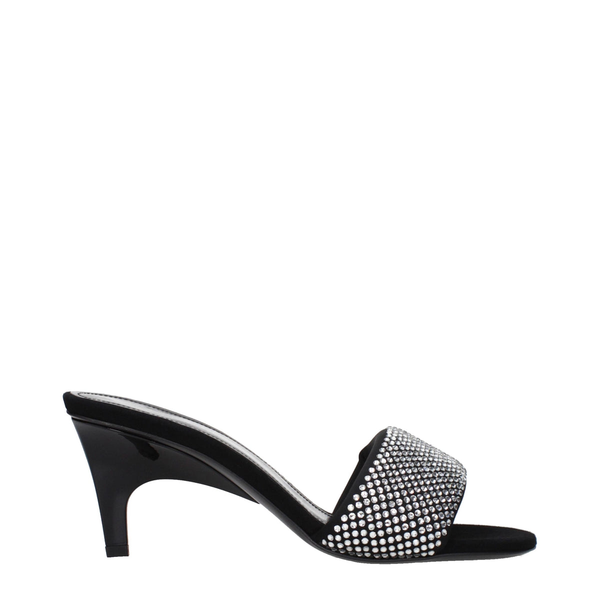 The Attico Black Fabric Stiletto Heel Sandals for Women