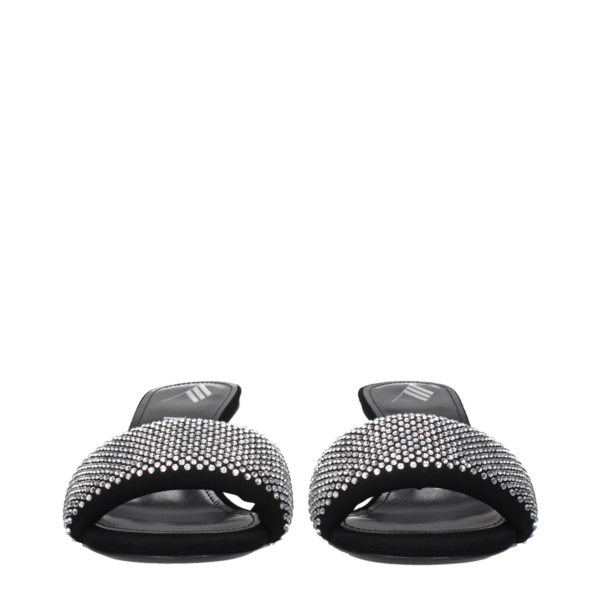 The Attico Black Fabric Stiletto Heel Sandals for Women