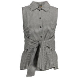 Kocca Black Cotton Women Shirt - Chic Sleeveless Design