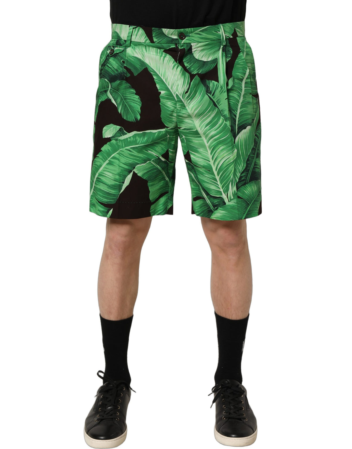 Dolce & Gabbana Bermuda Shorts en Imprimé Feuille de Banane