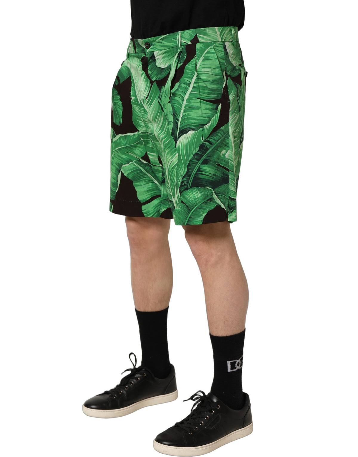 Dolce & Gabbana Bermuda Shorts en Imprimé Feuille de Banane
