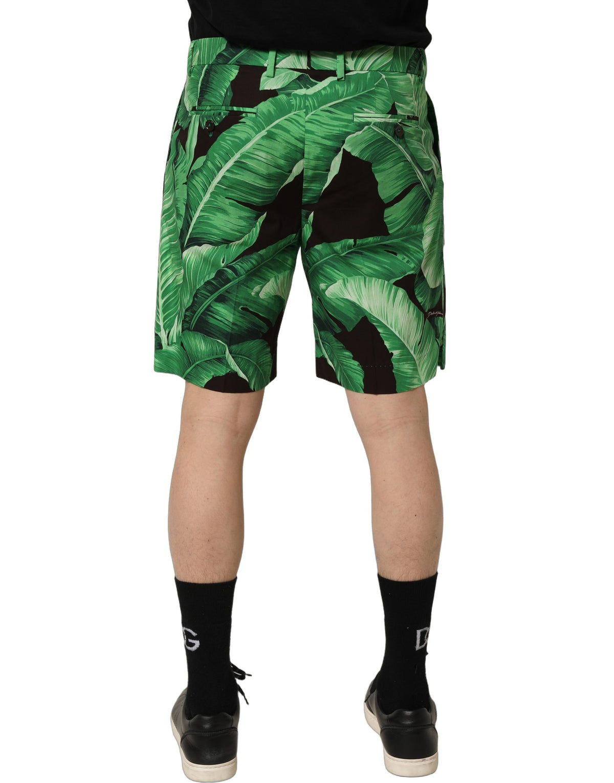 Dolce & Gabbana Bermuda Shorts en Imprimé Feuille de Banane