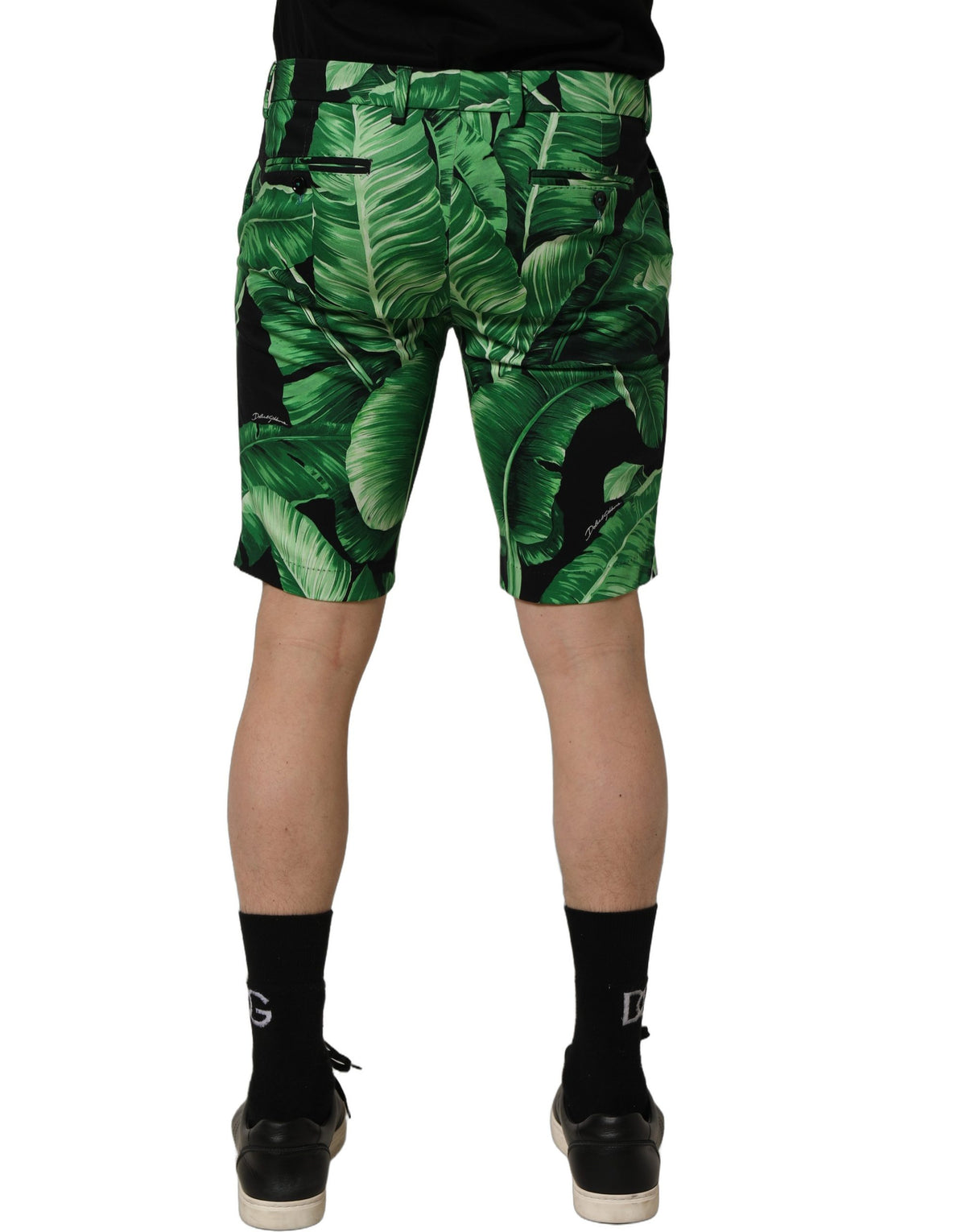 Dolce & Gabbana Bermuda Shorts en Imprimé Feuille de Banane