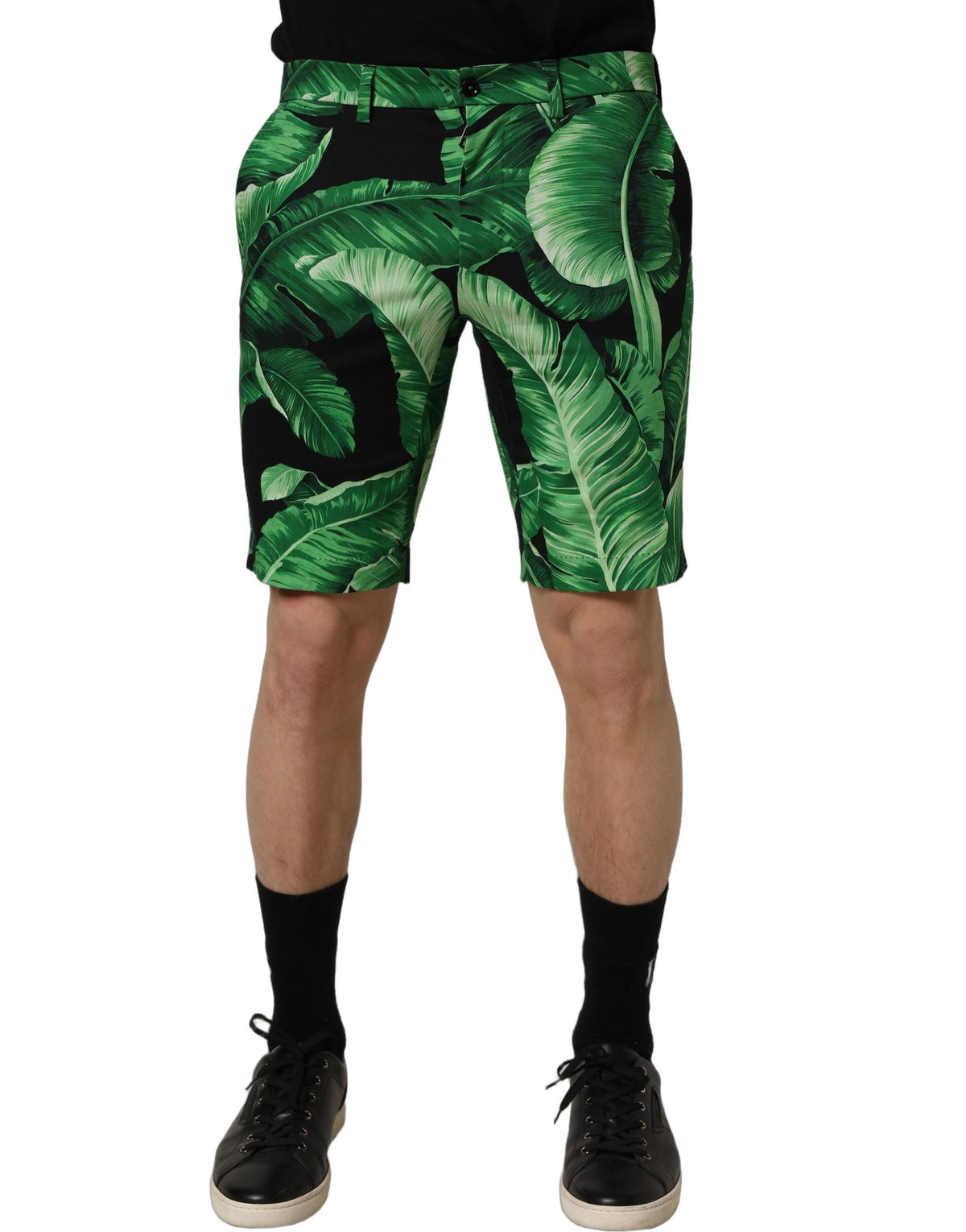Dolce & Gabbana Bermuda Shorts en Imprimé Feuille de Banane
