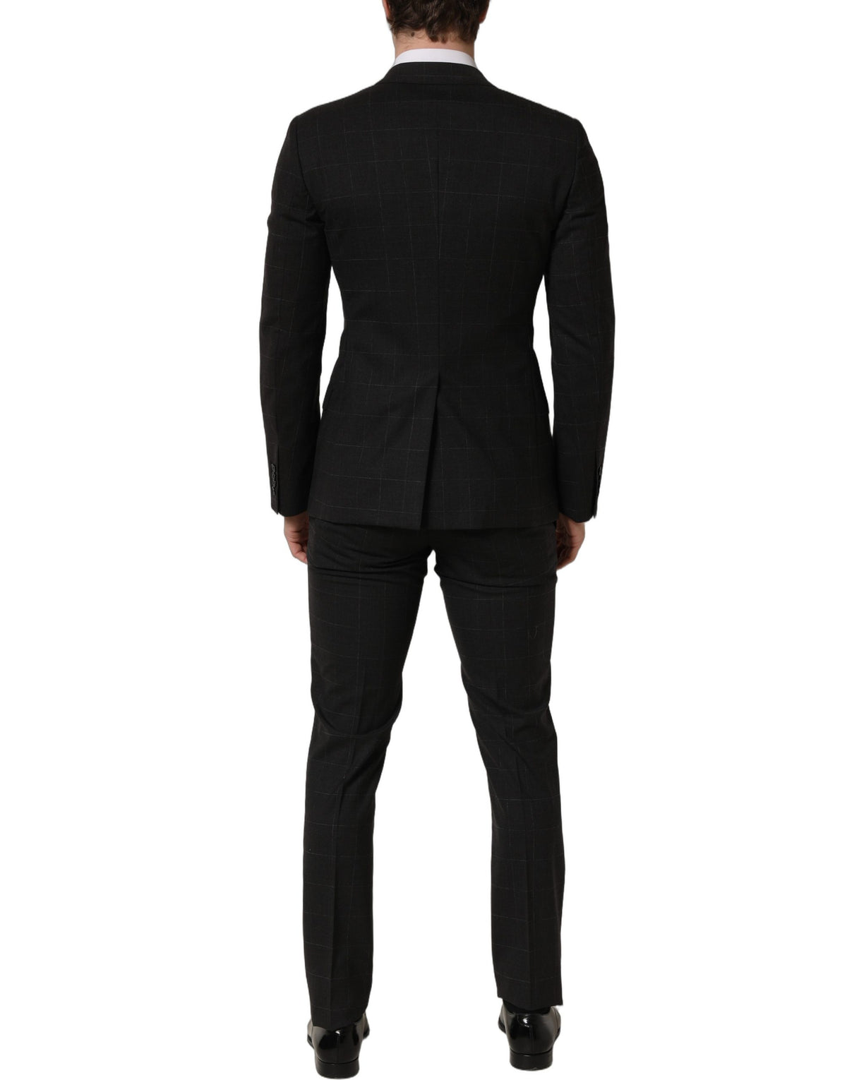 Dolce & Gabbana Black Wool Slim Fit 2 Piece Suit for Men