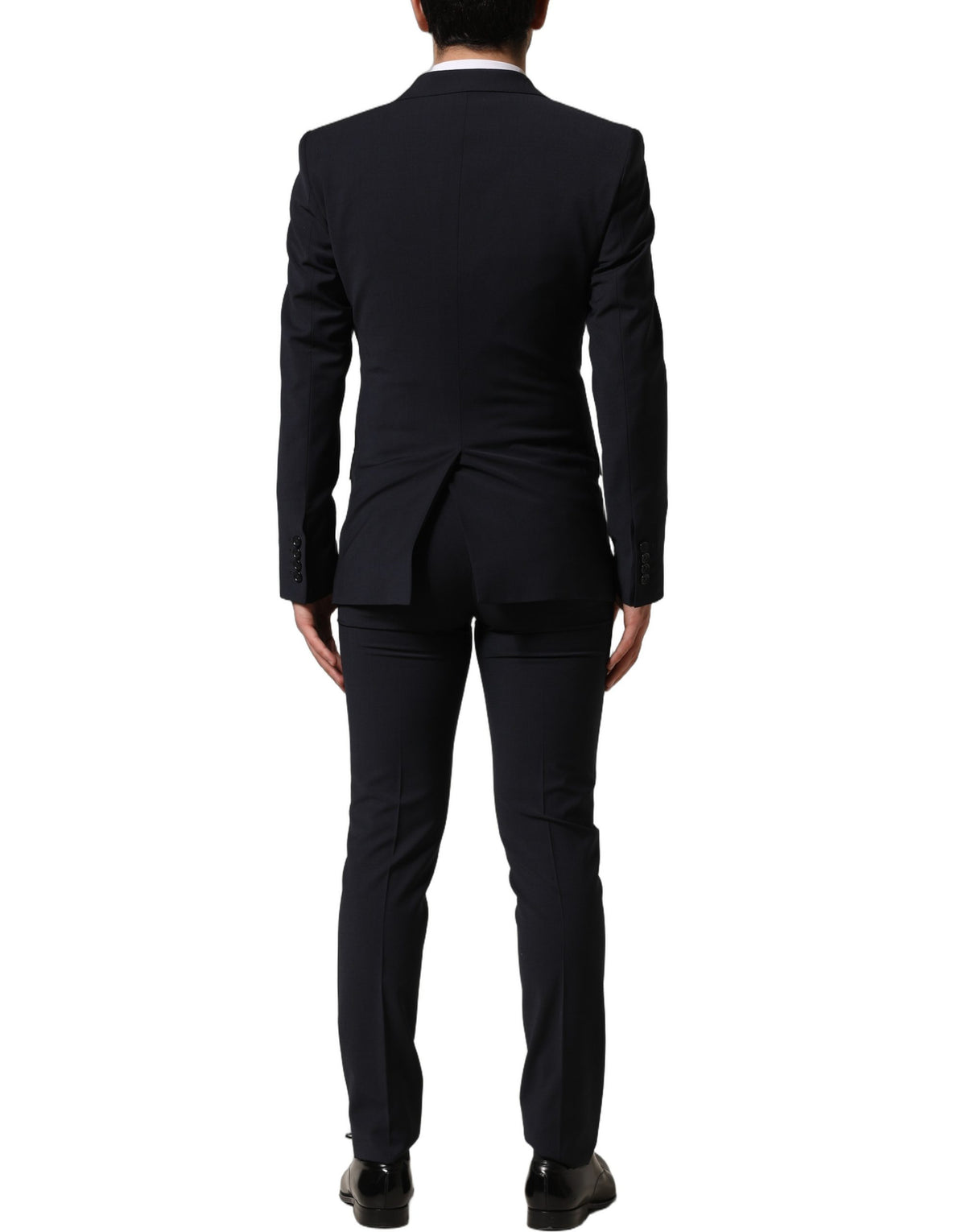 Dolce & Gabbana Black Wool Slim Fit Formal 3 Piece Suit for Men