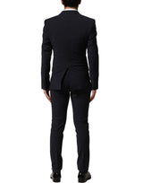 Dolce & Gabbana Black Wool Slim Fit Formal 3 Piece Suit for Men