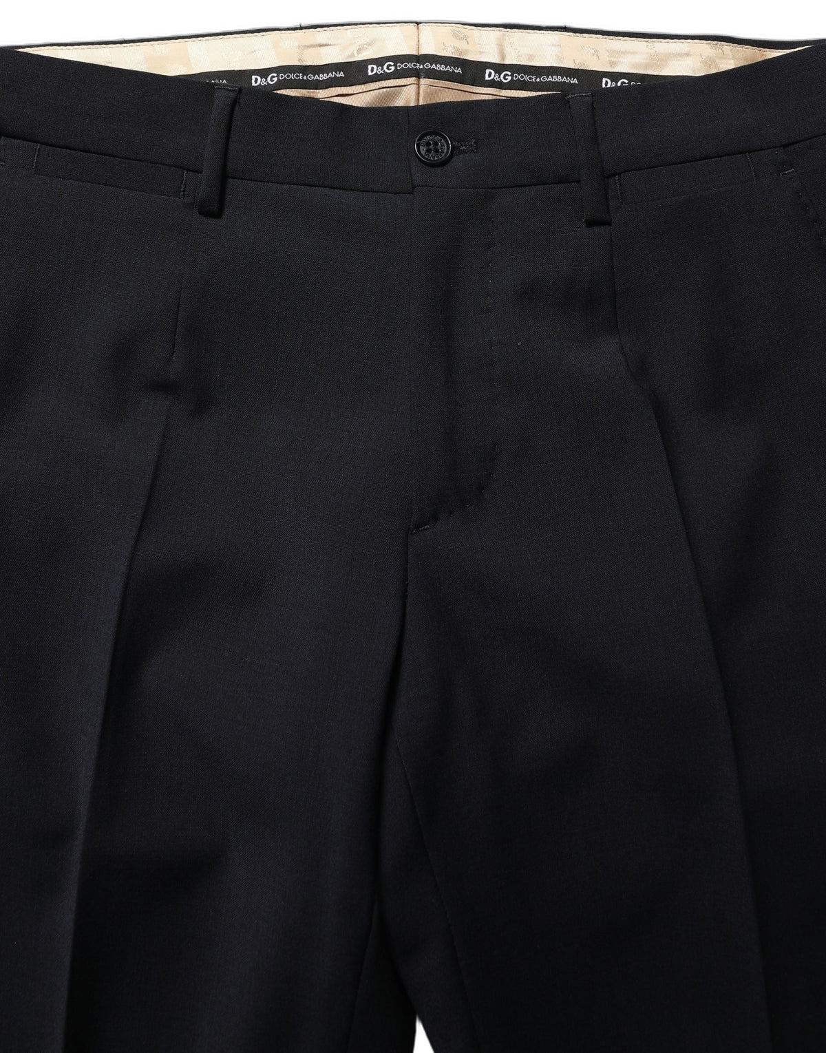 Dolce & Gabbana Black Wool Slim Fit Formal 3 Piece Suit for Men