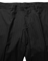 Dolce & Gabbana Black Stripes Slim Fit Formal 3 Piece Suit