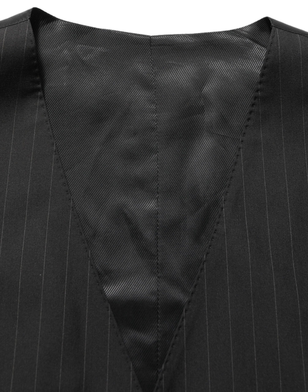 Dolce & Gabbana Black Stripes Slim Fit Formal 3 Piece Suit
