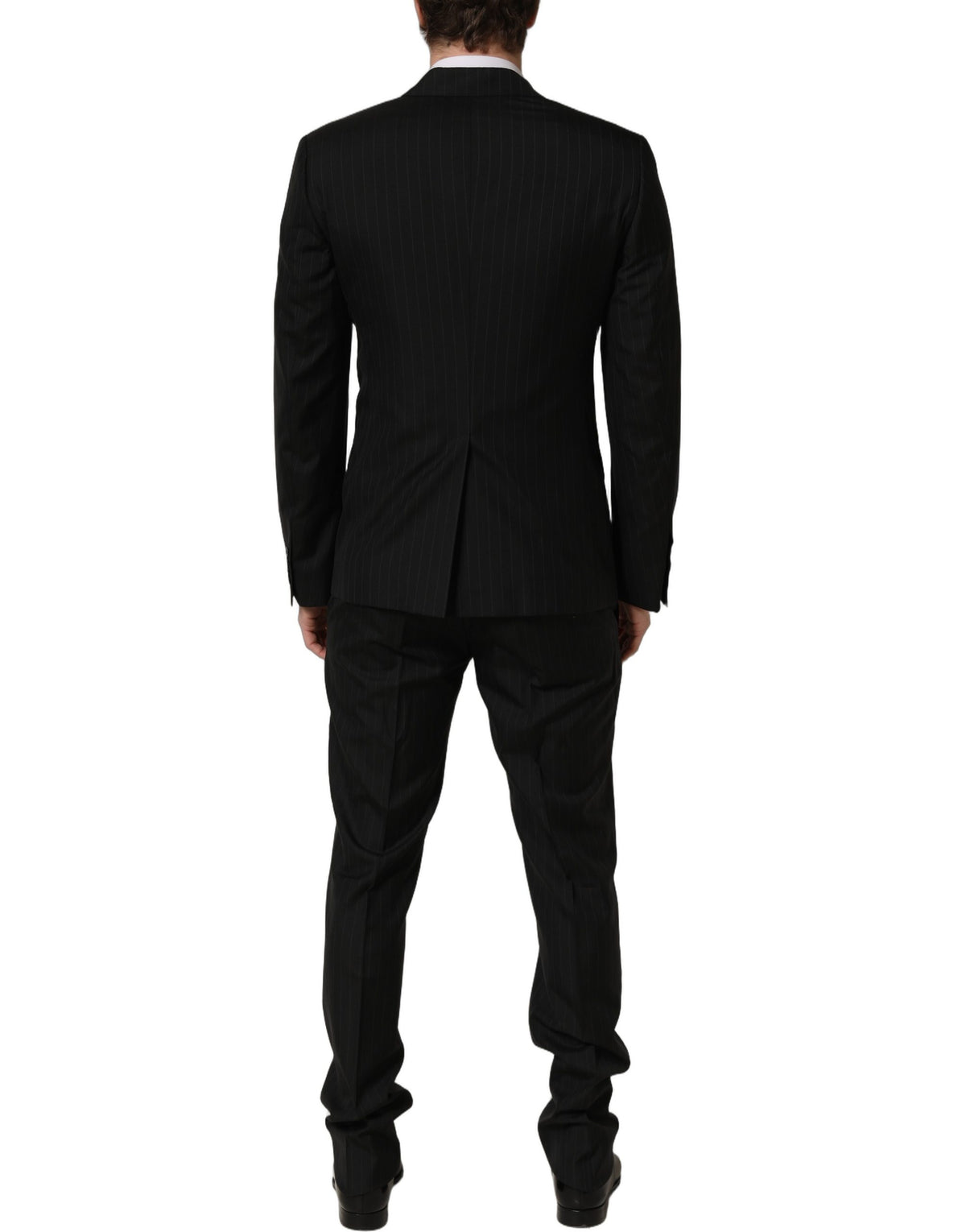 Dolce & Gabbana Black Stripes Slim Fit Formal 3 Piece Suit