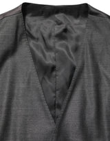 Dolce & Gabbana Gray MARTINI Slim Fit Formal 3 Piece Suit