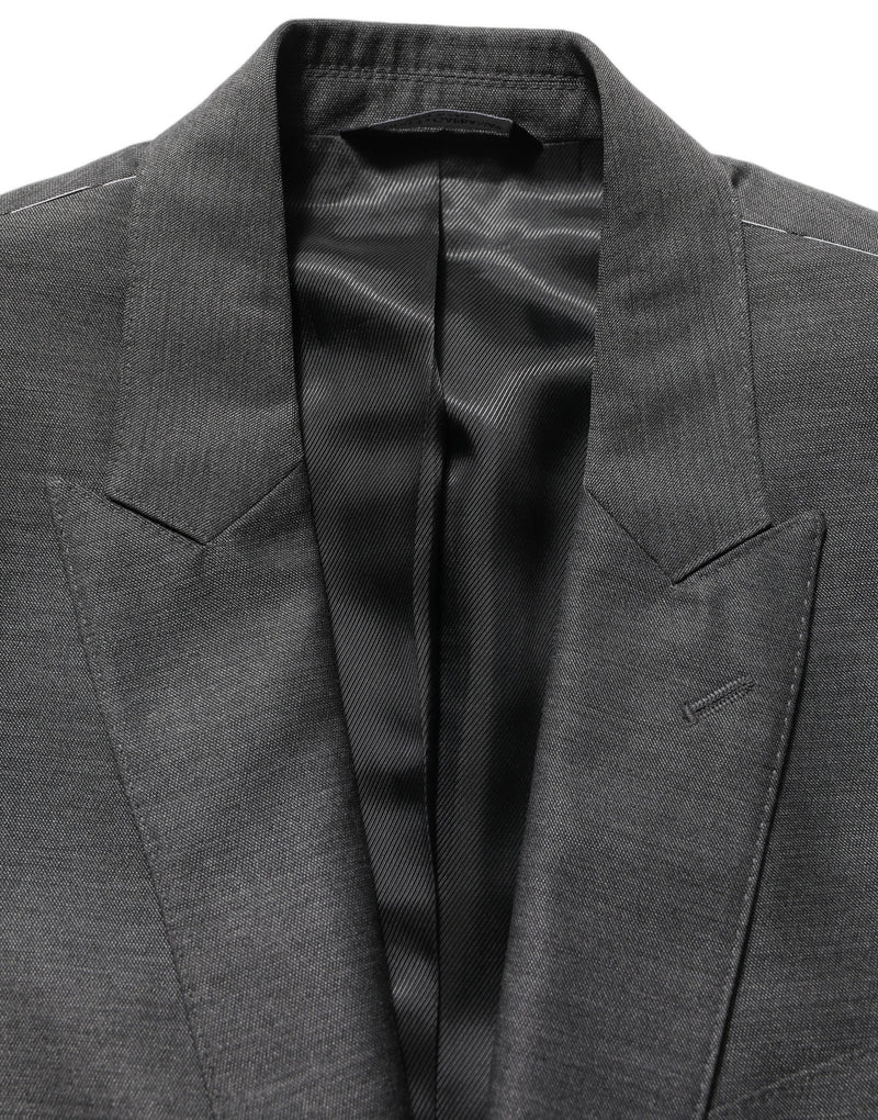Dolce & Gabbana Gray MARTINI Slim Fit Formal 3 Piece Suit