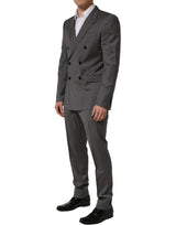 Dolce & Gabbana Gray MARTINI Slim Fit Formal 2-Piece Suit