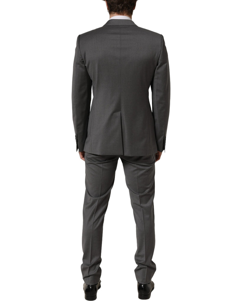Dolce & Gabbana Gray MARTINI Slim Fit Formal 2-Piece Suit