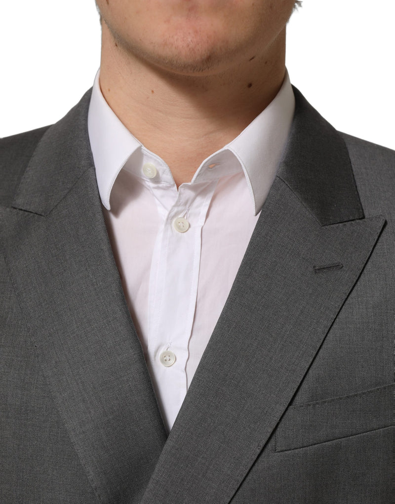 Dolce & Gabbana Gray MARTINI Slim Fit Formal 2-Piece Suit