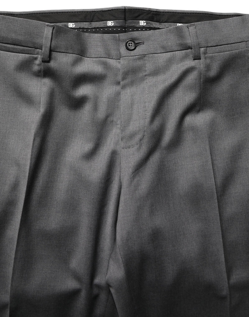 Dolce & Gabbana Gray MARTINI Slim Fit Formal 2-Piece Suit