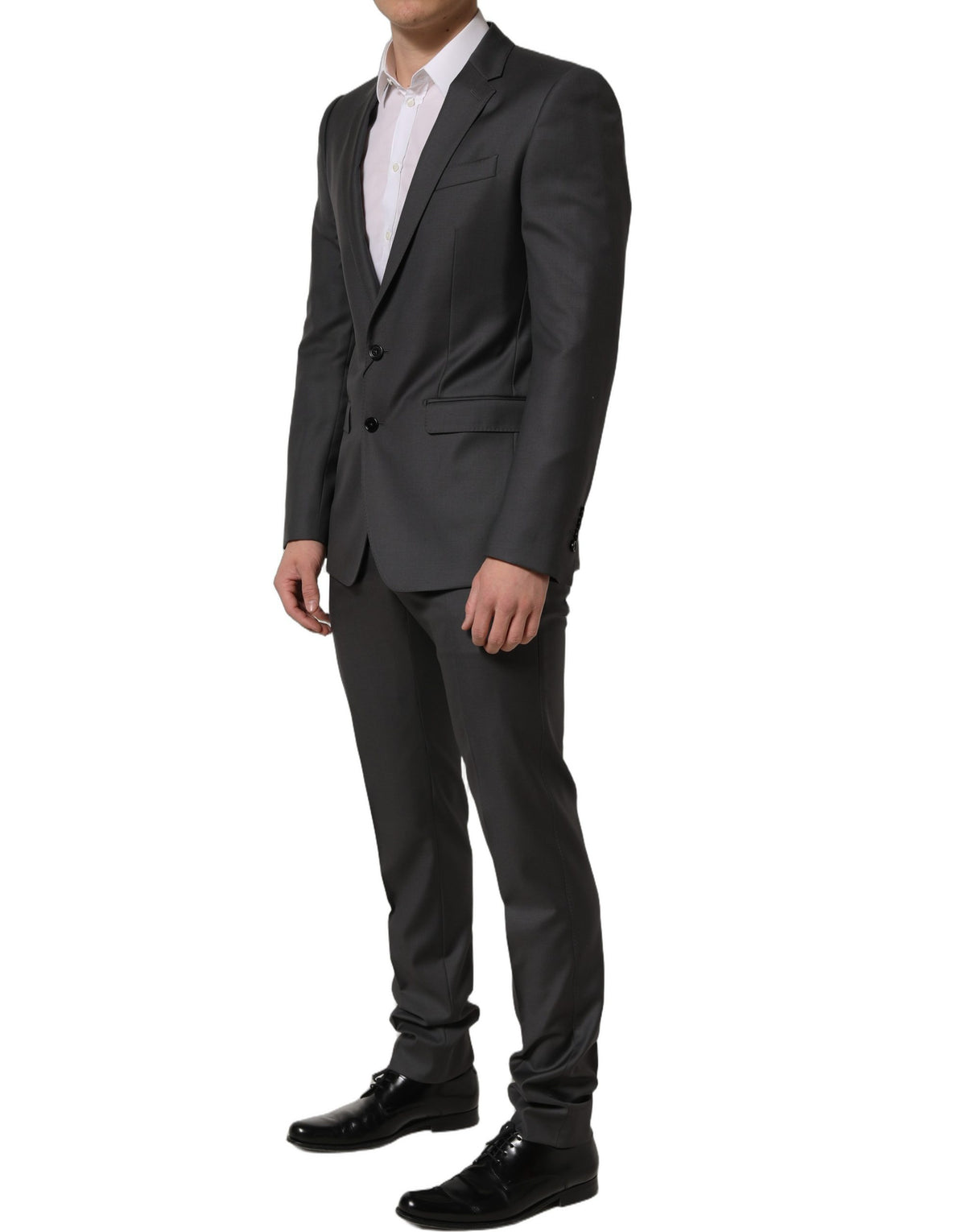 Dolce & Gabbana Gray MARTINI Slim Fit Formal 2-Piece Suit for Men