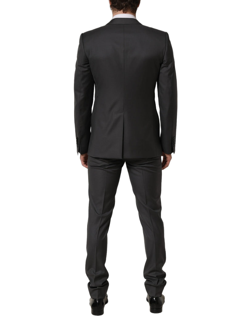 Dolce & Gabbana Gray MARTINI Slim Fit Formal 2-Piece Suit for Men