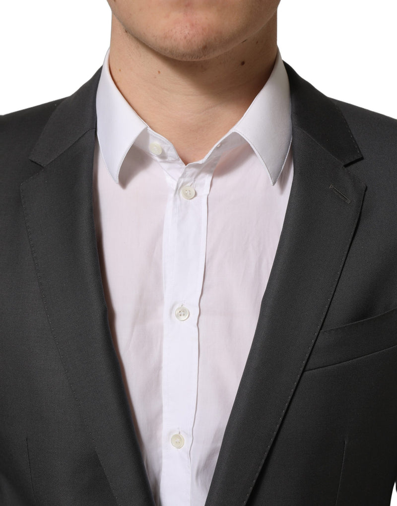 Dolce & Gabbana Gray MARTINI Slim Fit Formal 2-Piece Suit for Men