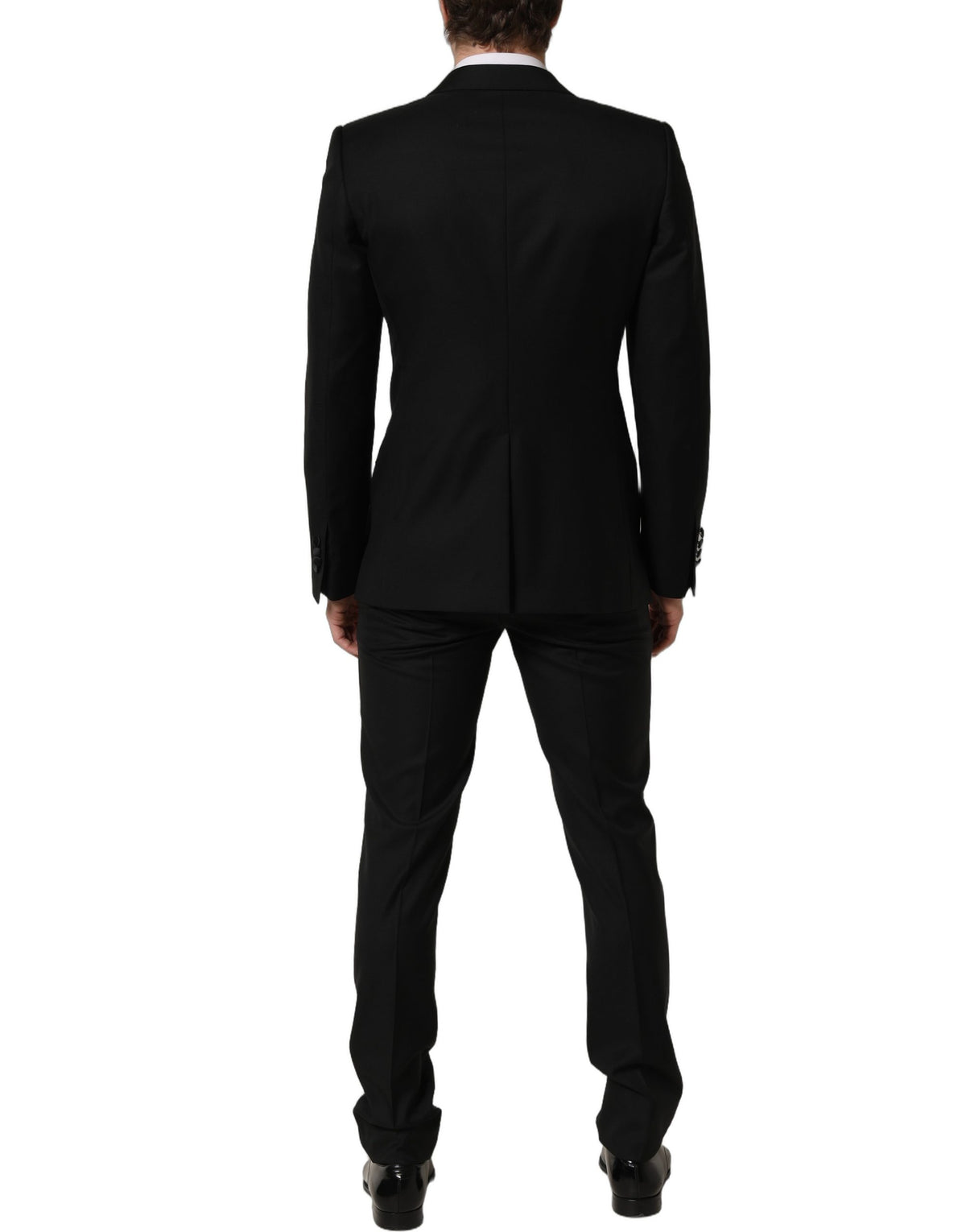Dolce & Gabbana Black Wool Slim Fit Formal 2 Piece Men Suit