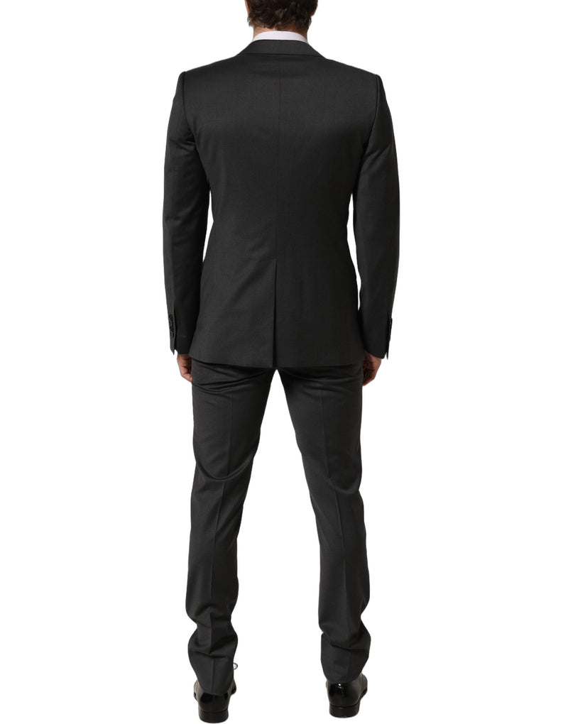 Dolce & Gabbana Gray Wool Slim Fit Formal 2 Piece Men Suit