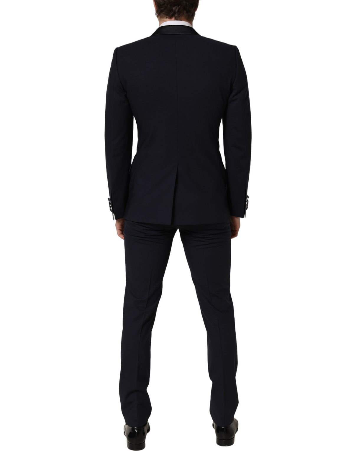 Dolce & Gabbana Black Wool Slim Fit Formal 2 Piece Men Suit